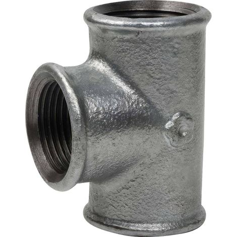 Té Égal 90° Fonte Malléable Galvanisée Femelle/Femelle EN 10242 3/8''
