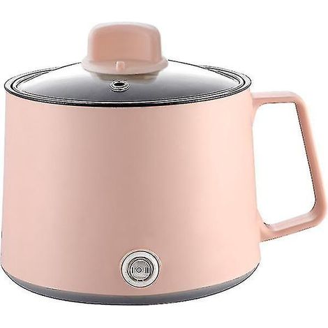 Mini cuiseur multifonction antiadhésif, cuiseur à riz électrique, marmite, idéal pour la maison ou les dortoirs, pour 1 à 2 personnes, à une seule couche, rose. (1/5)