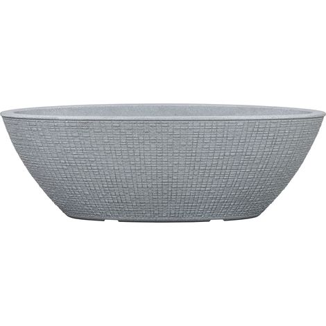 Bac à plantes ovale Jardinière 60, pot de fleurs, bac à plantes en plastique recyclé, pour une utilisation en extérieur (1/5)