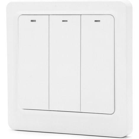 Interrupteur mural intelligent à bouton-poussoir Zero Single Fire 3 voies 600 W PC pour TUYA AC 100-240 V WiFi