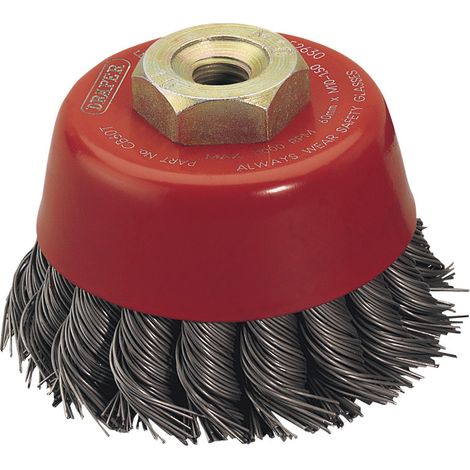 Draper Expert 60mm x M10 Twist Knot Wire Cup Brush (Model 52630) for Heavy-Duty Surface Cleaning and Deburring (1/5)