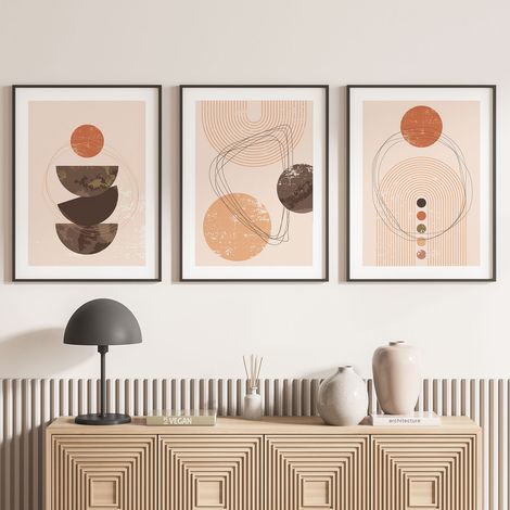Lot de 3 Affiches / Posters Triptyque - Boho - 3 Affiches - 70x100 cm (Cadres non fournis) - Photo pleine page (1/5)