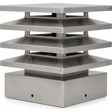 MAKA Comignolo Architettonico, Terminale per Canna Fumaria Camino Stufa a Legna Pellet e Gas, Cappello Antipioggia Design Architettonico 300x300 mm (1/5)