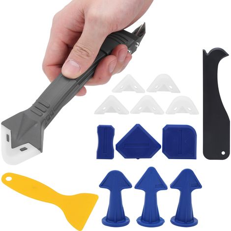 Kit de lissage pour mastic en plastique, racloir à colle, buses d'étanchéité et joints, outil de calfeutrage (1/5)