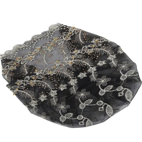 Women's Turban, Embroidered Feather and Beaded Style, Stretchy and Breathable Elastic Thread with Beads for Everyday Wear and Travel (1/5)