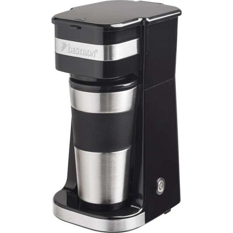 Bestron ACM112Z 2-Tassen-Kaffeemaschine (420 ml) mit Edelstahlbecher und Permanentfilter (1/5)