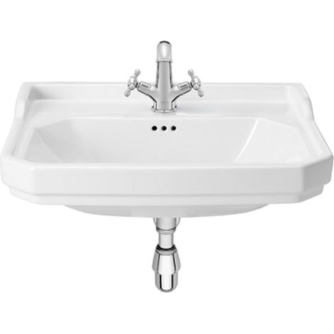 Roca – Vasque suspendue CARMEN 650x480mm – Porcelaine blanche brillante – Monotrou pour robinetterie – Lavabo mural ou sur colonne (1/10)