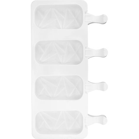 Silikon-Eisform mit 4 Mulden, DIY-Eisform, Küchenhelfer zur Herstellung von hausgemachtem Eis am Stiel. (1/5)
