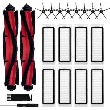Lot de 20 pièces de rechange pour aspirateur Roborock Q5, Q5+, Q5 Plus : accessoires, brosse latérale rotative et filtre HEPA (1/5)