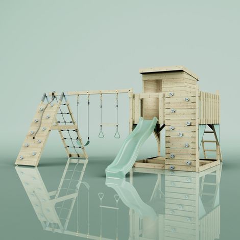 PolarPlay Tour de jeux Frida Vert 414 x 468 cm Barre de trapèze