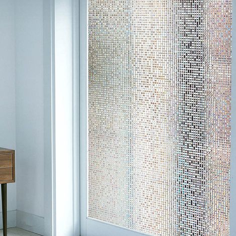 Xpork Window Glass Film 60 X 200cm Static Privacy Decorative Window Film Self-Adhesive Glass Sticker Frosted Heat Control Door And Window Glass Film Suitable for Home And Office (1/5)