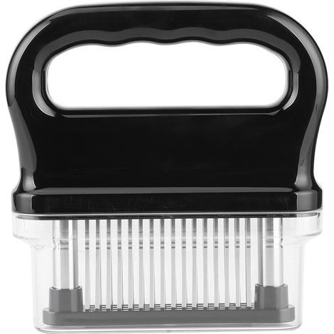 Marteau à viande 48 pointes noir avec manche - Accessoire de cuisine pour attendrir steaks et viandes (1/5)