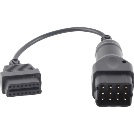 Adaptateur OBDII 12 à 16 broches, câble connecteur OBD2 pour diagnostic auto, accessoire véhicule. (1/5)
