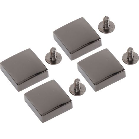 30 rivets à vis carrés pour sacs à main, ceintures, talons hauts et autres accessoires décoratifs. Alliage de zinc 16 mm avec vis en fer PH 6 mm, noir. (1/5)