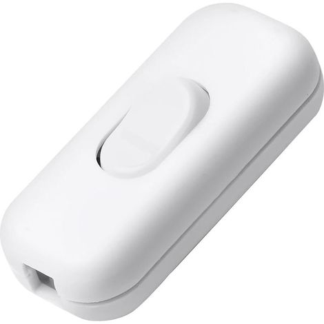 Nachttischlampenschalter-Teile, 6A 250V Doppelpol-Wippschalter, Doppelpolschalter für 2- oder 3-adrige Reihenlampen, für Kleingeräte, Schreibtisch- und Nachttischlampen (Weiß) (1/5)