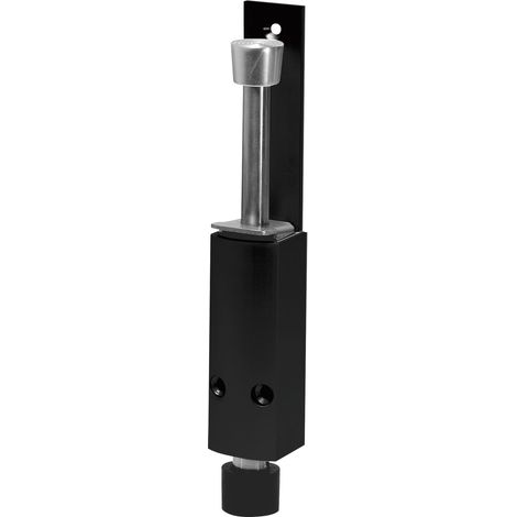 Türfeststeller 1222 Hub 60 mm, 35 x 225 mm, Aluminium schwarz matt RAL 9005