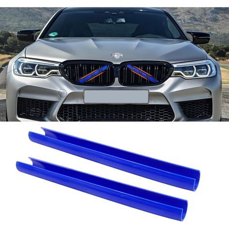 1 Pairec Bandes de Calandre, Garniture Inserts Calandre Compatible avec BMW Série 1 2 3 4 5 6 7,Compatible avec F20 F21 F22 F23 F30 F31 F32 F33 F36 G30 G32 G11 G12 G14 Accessoire(Bleu) (1/5)