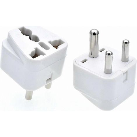 Adaptateur de voyage pour l'Afrique du Sud, convertisseur de prise de type M avec mise à la terre et dispositifs de sécurité pour les voyages internationaux (1/5)