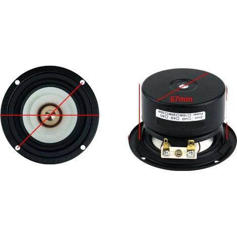 Haut-parleur à gamme complète, construction durable, modes de performance améliorés, Rond-4Ohm (1/2)