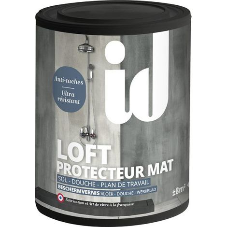 Protecteur sol incolore 1L – Résistant aux rayures et chocs – Pour douches, sols et plans de travail – Aspect mat velours – Id Paris (1/5)