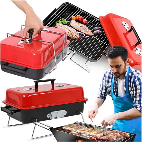 Barbecue charbon pliable camping 43 x 28 x 26 cm