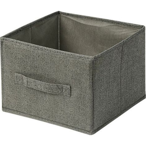Aufbewahrungsbox 2er Set grau - Organizer für Garderobe, Schreibtisch, Kinderzimmer - faltbare Aufbewahrungsbox - Stoffbox für Kleidung, Spielzeug, Accessoires