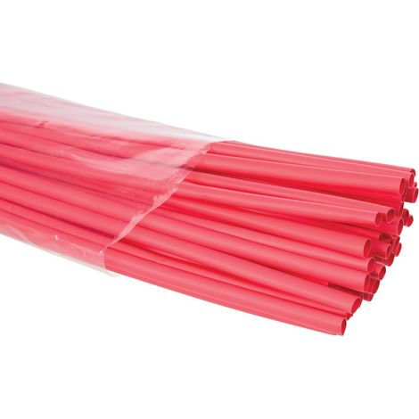 Schrumpfschlauch 6,4mm - rot - 50 Stk. (1/2)