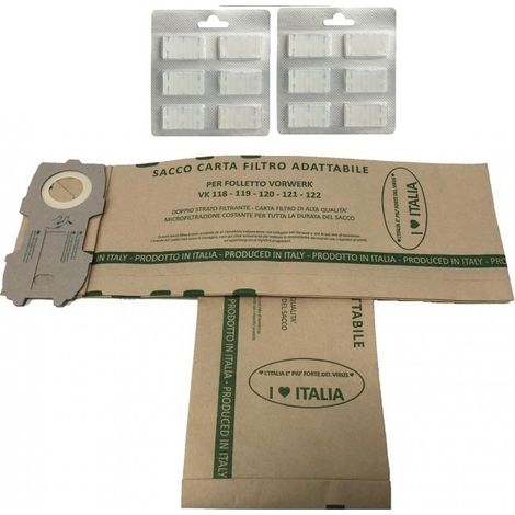 8 SACCHETTI FOLLETTO VK120 / 121 / 122 PRODOTTI ITALIA + 12 PROFUMI NO ORIGIN (1/2)