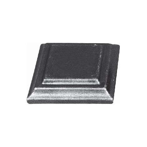 Deco Fer Forge – Platine carrée pour poteau de départ 80mm – Fer forgé à souder – Fixation robuste pour ferronnerie – Finition brute prête à peindre