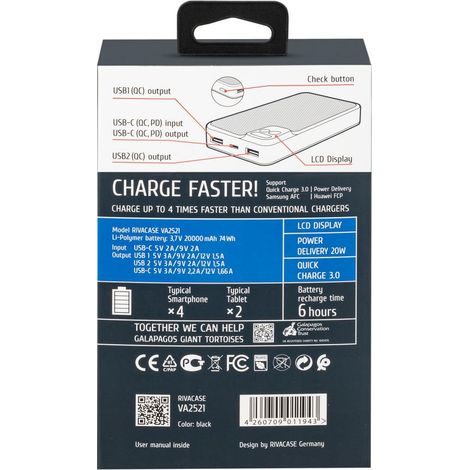 Batería Eléctrica RIVACASE VA2521