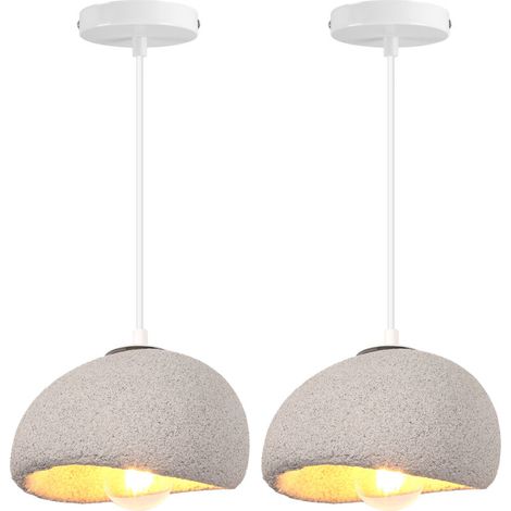 Lustre rétro E27 20 cm – Abat-jour en matériaux durables – Longueur câble réglable 100 cm – Éclairage intérieur moderne – (1/5)