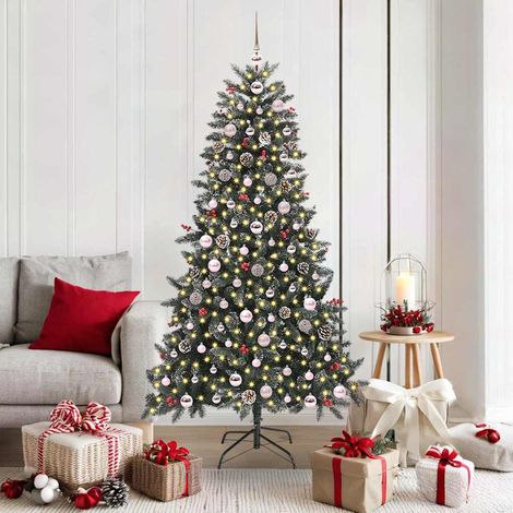 Künstlicher Weihnachtsbaum Grün 180 cm PVC, Plastik und Stahl