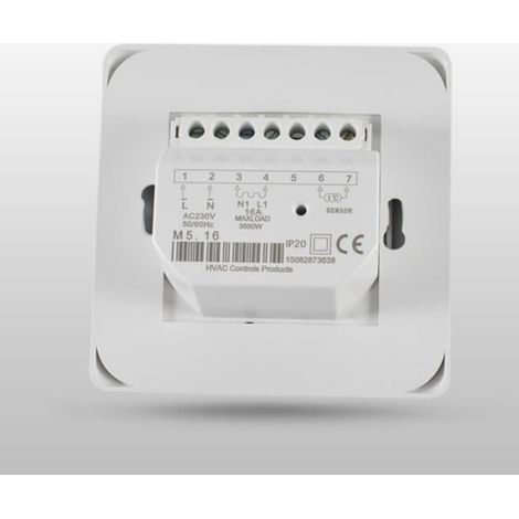 Régulateur De Température - Sonde NTC Externe - Pour Chauffage Au Sol Et Électrique - 9,6 X 10,4 X 6,8 Cm - 1 Pièce (1/4)