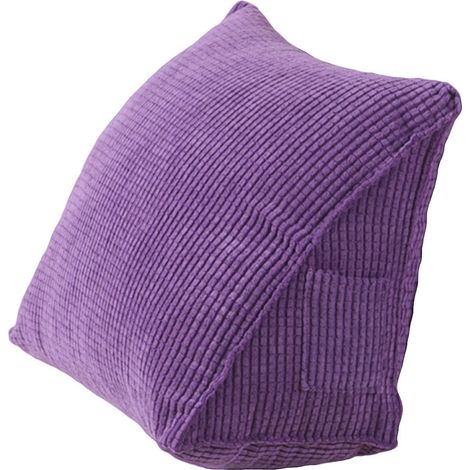 Dreieckiges Kissen, bequemes Lesekissen mit Reißverschluss, dreieckiges Keilkissen, kleines Rückenkissen (1/5)