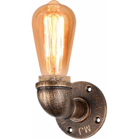 Vintage Wall Light Fixtures Industrial Retro Wall Sconce Light Creative Water Pipe Wall Lamp