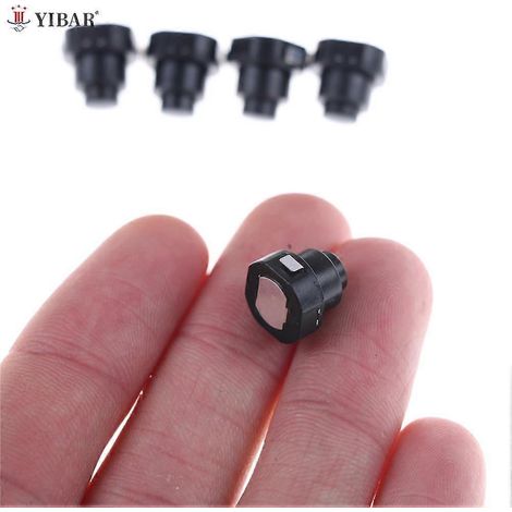 Lot de 10 interrupteurs à bouton-poussoir ronds noirs pour lampe torche, 30 V CC, 1 A, 10 mm x 10 mm. (1/5)