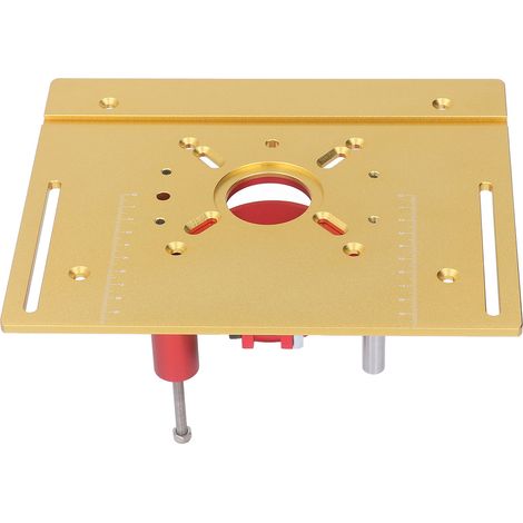 Système de levage manuel pour défonceuse, kit de plateforme élévatrice, plaque de base pour scie à table, noir et or. (1/5)