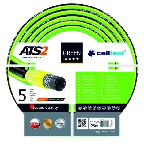 TUBO DA GIARDINO CELLFAST VERDE ATS2 DIMENSIONE: 5/8" LUNGHEZZA: 25 m