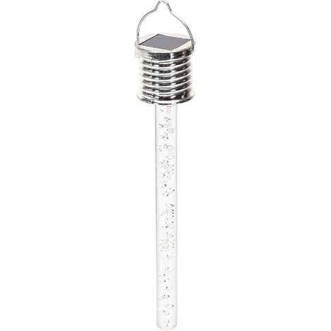 Lampe de jardin solaire LED à effet d'ambiance — Lampe suspendue en acier inoxydable avec baguette à bulles (6500K)-AquaForge (1/5)