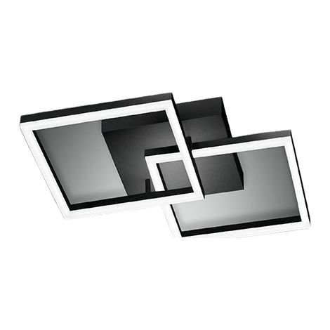 Bard Applique Nera 2 Luci Fabas Collezione Bard Design Moderno e Dimmerabile (1/5)