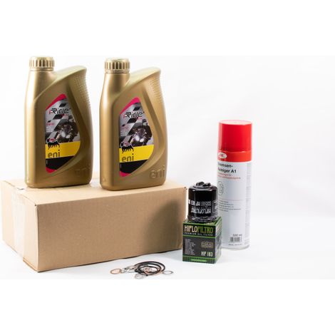 Kit Entretien Vidange Standard pour DERBI Sonar 125 de 2009 à 2013 - ENI I-RIDE RACING 5w40 2L
