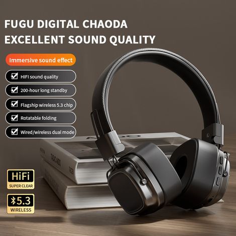 Écouteurs sans fil Bluetooth 5.3 américains de style rétro argenté et noir avec des basses puissantes, adaptés aux télép (1/5)
