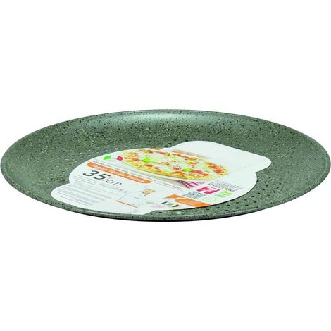 TrAdE Shop Traesio - Teglia Pizza Forata Ruoto In Alluminio Con Rivestimento Antiaderente In Varie Forme - -ROTONDO - (1/2)