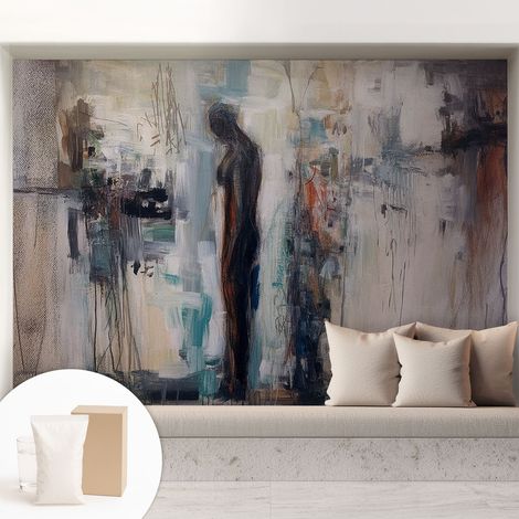 Tapete Vliestapete mit Kleber - trendige Wanddeko - elegant Fototapete für Wohnzimmer - Schlafzimmer Geheimnisvolle Gestalt 208x146 cm (1/5)