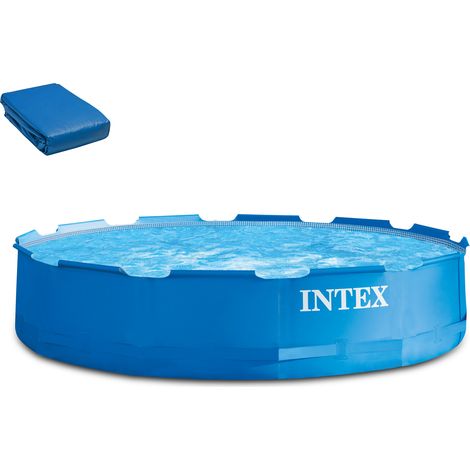 Feuille de rechange bleue Intex pour piscine à cadre Intex 457 x 122 cm (1/2)