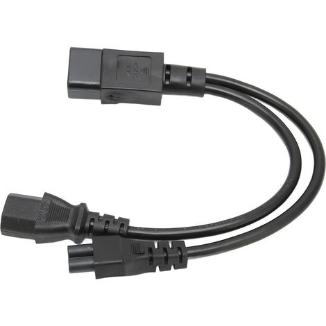 Câble diviseur de prise IEC 320 C14 mâle vers C13 et C5 femelle, 10A 250V, adaptateur secteur double sortie (1/5)
