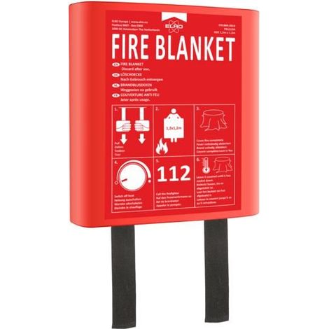Couverture anti-feu - ELRO - FB1212H - 1,20 x 1,20 m - Boîtier rigide - Conforme EN1869