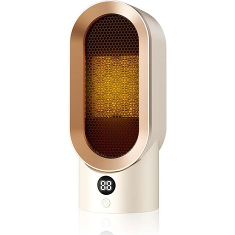 Chauffage céramique PTC avec thermostat, radiateur soufflant électrique, protection anti-surchauffe et anti-basculement, pour bureau, chambre, intérieur (1/5)
