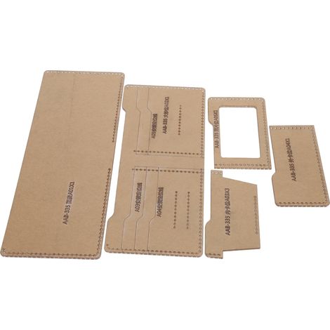 Acryl-Schablone für eine kleine Ledergeldbörse, Schnittmuster-Set für Bastelzubehör und DIY-Werkzeuge (1/5)