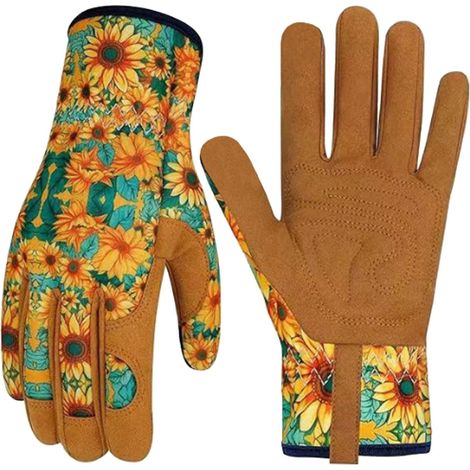 Gants De Jardinage - Cuir Synthétique Microfibre - Résistants Aux Épines - Pour Désherbage Et Travaux Extérieurs - Taille Unique - 1 Paire (1/5)
